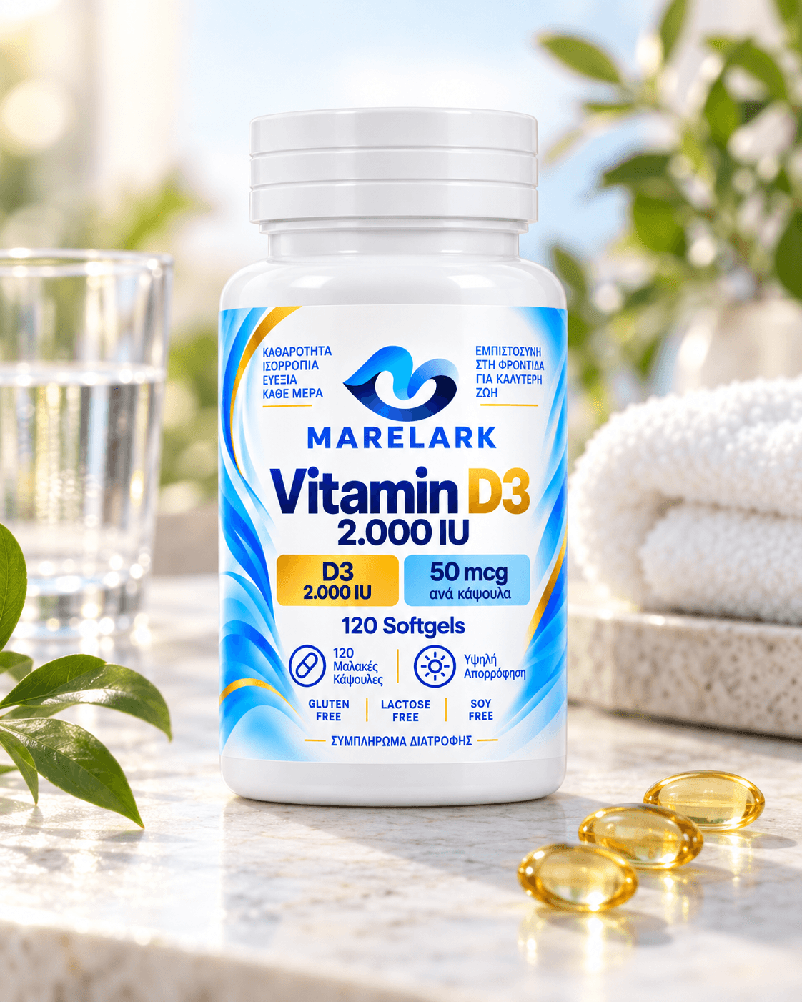 Marelark Vitamin D3 2.000 IU 120 Softgels
